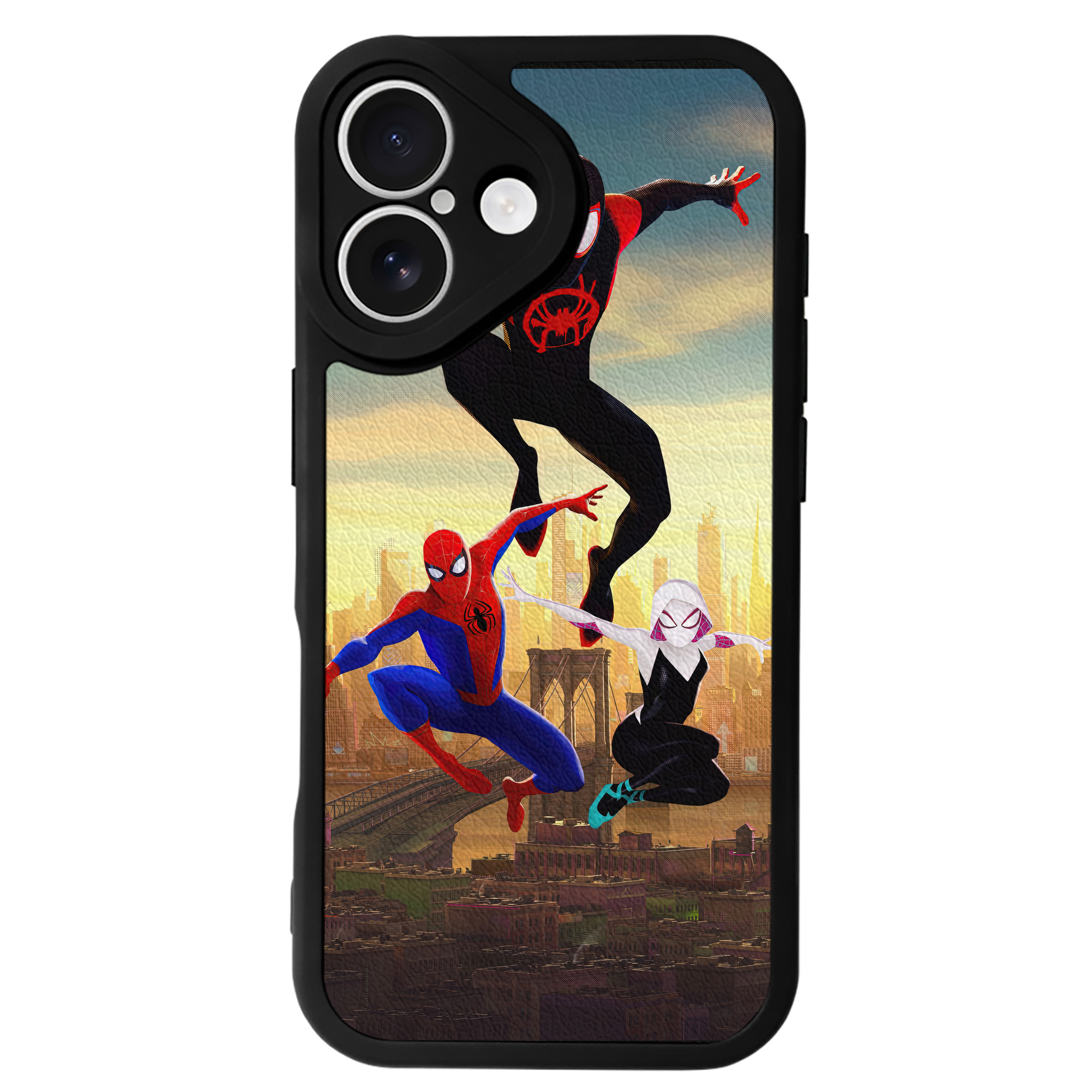 Spider Man スパイダーマン 【iPhone 16シリーズ対応】シリコンスマホケース（レザー調） 材質：シリコン